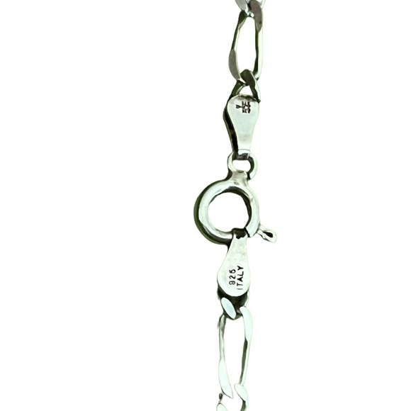 Sterling Silver Triple Interlocking Hearts Necklace, Stars & Stripes 24” - Picture 4 of 7